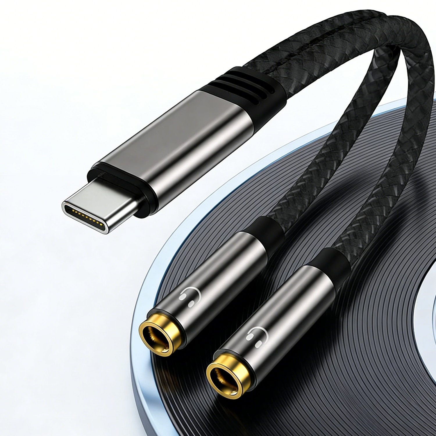 Cable Extension 3.5 - USB C To Dual 3.5mm Female