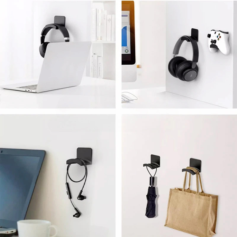 4Pcs Black Adhesive Headphone  – Headphone Stand Desk Bewertung und Preis