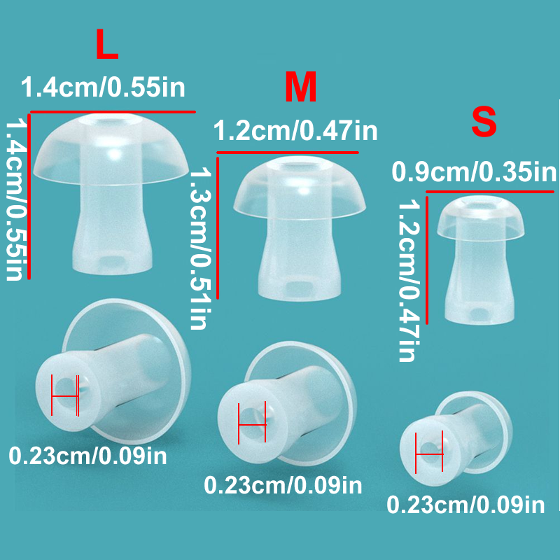 100pcs  Ear Cap Cushion for He – Silicone Ear Tip Replacement Bewertung und Preis