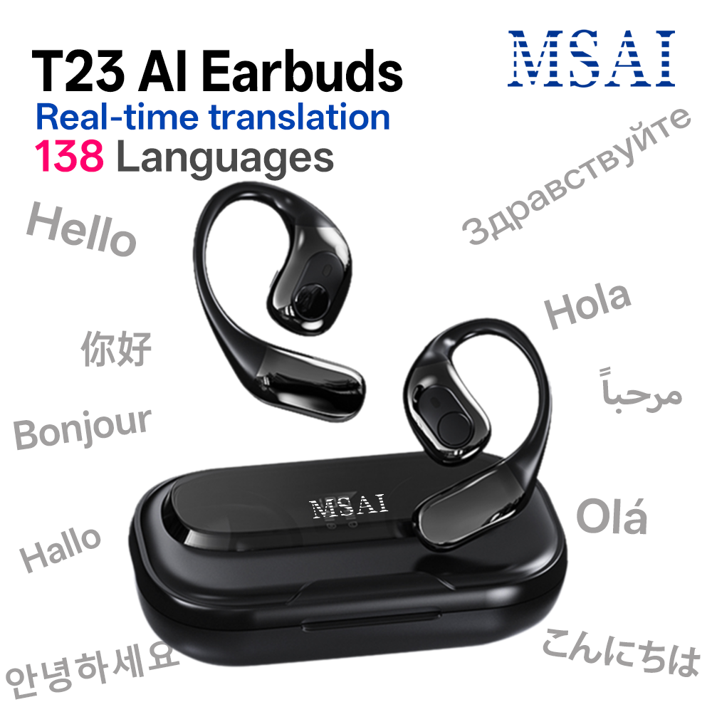 MSAI T23 AI Translator Earbuds – Earbuds Charging Case Bewertung und Preis
