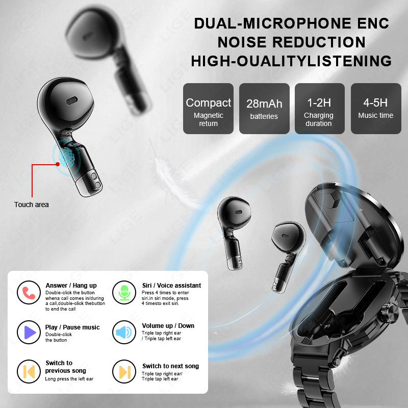 New Men's 2 In 1 Headset Smart – Earbuds Charging Case Bewertung und Preis