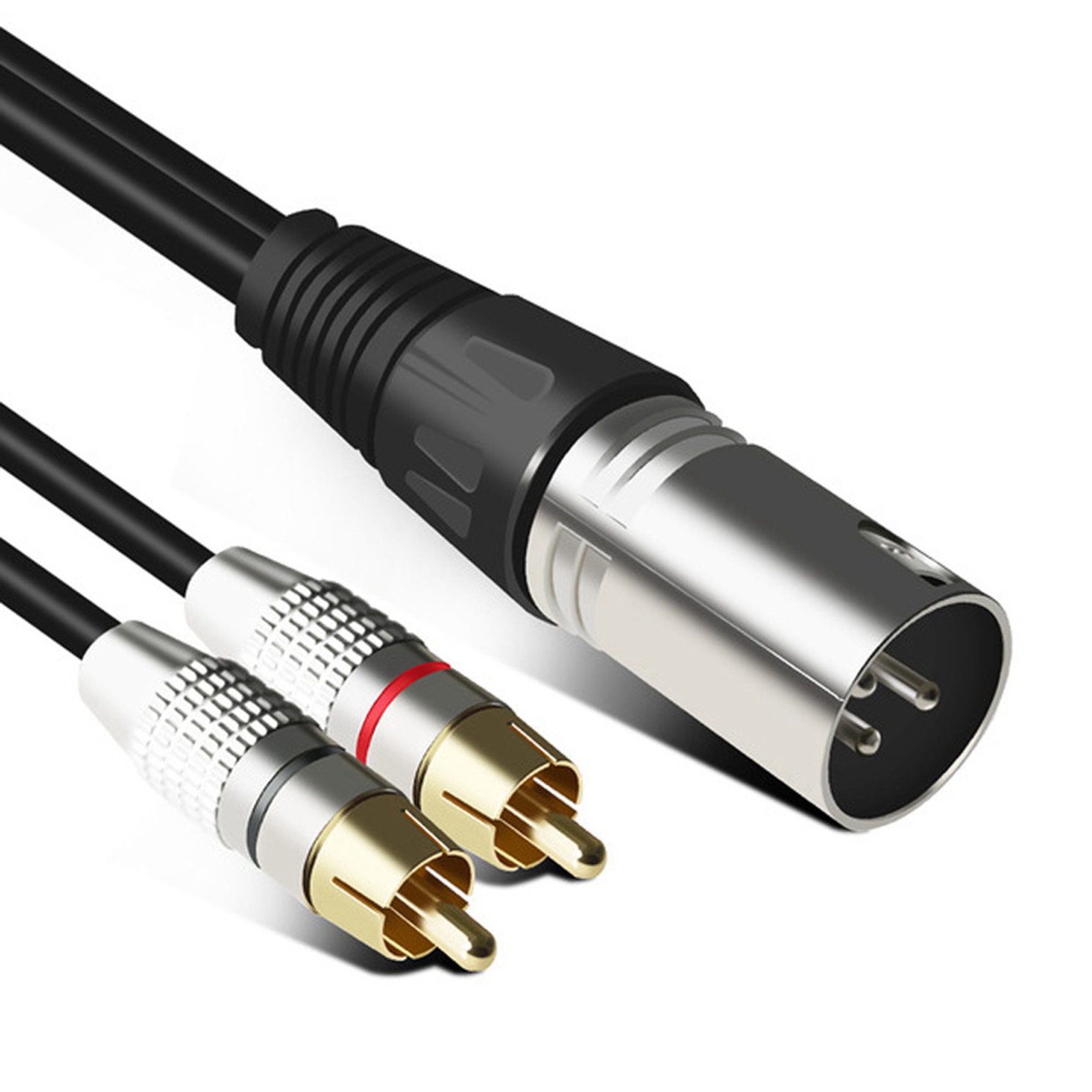 1 XLR Male to 2 RCA Male Plug  – Audio Splitter Y Bewertung und Preis