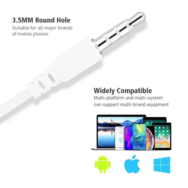 1/2/3/4Pcs Universal 3.5mm Ste – Wired Earphone Mic Bewertung und Preis