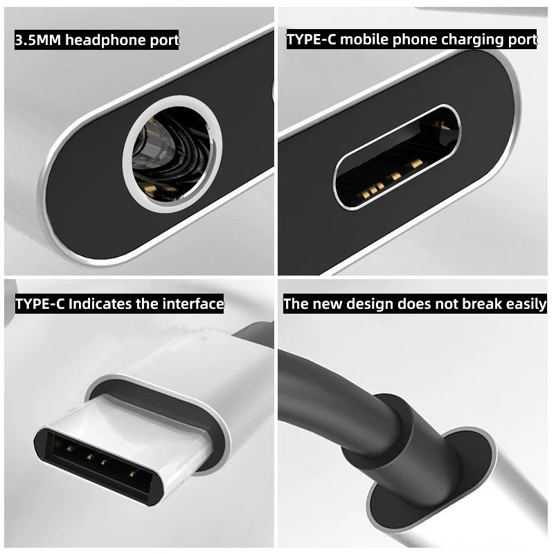 2 in 1 Audio Adapter Type C To – Audiophile Headphone Wired Bewertung und Preis