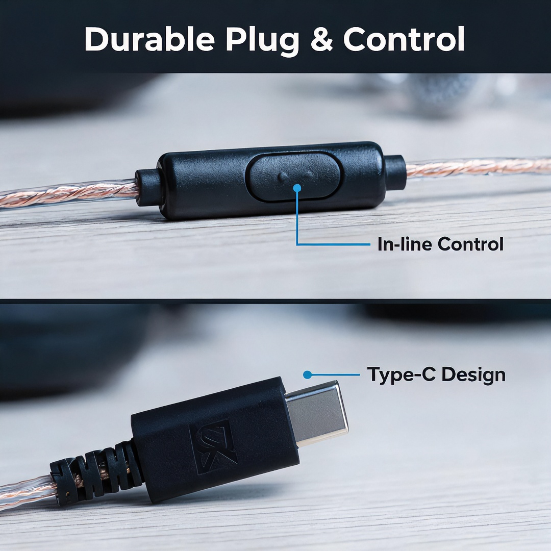 Type-C Wired Earbuds Retro Loo – Wired Earphone Mic Bewertung und Preis