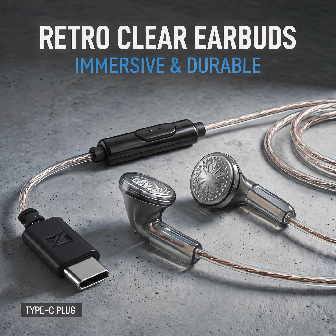 Type-C Wired Earbuds Retro Loo – Wired Earphone Mic Bewertung und Preis